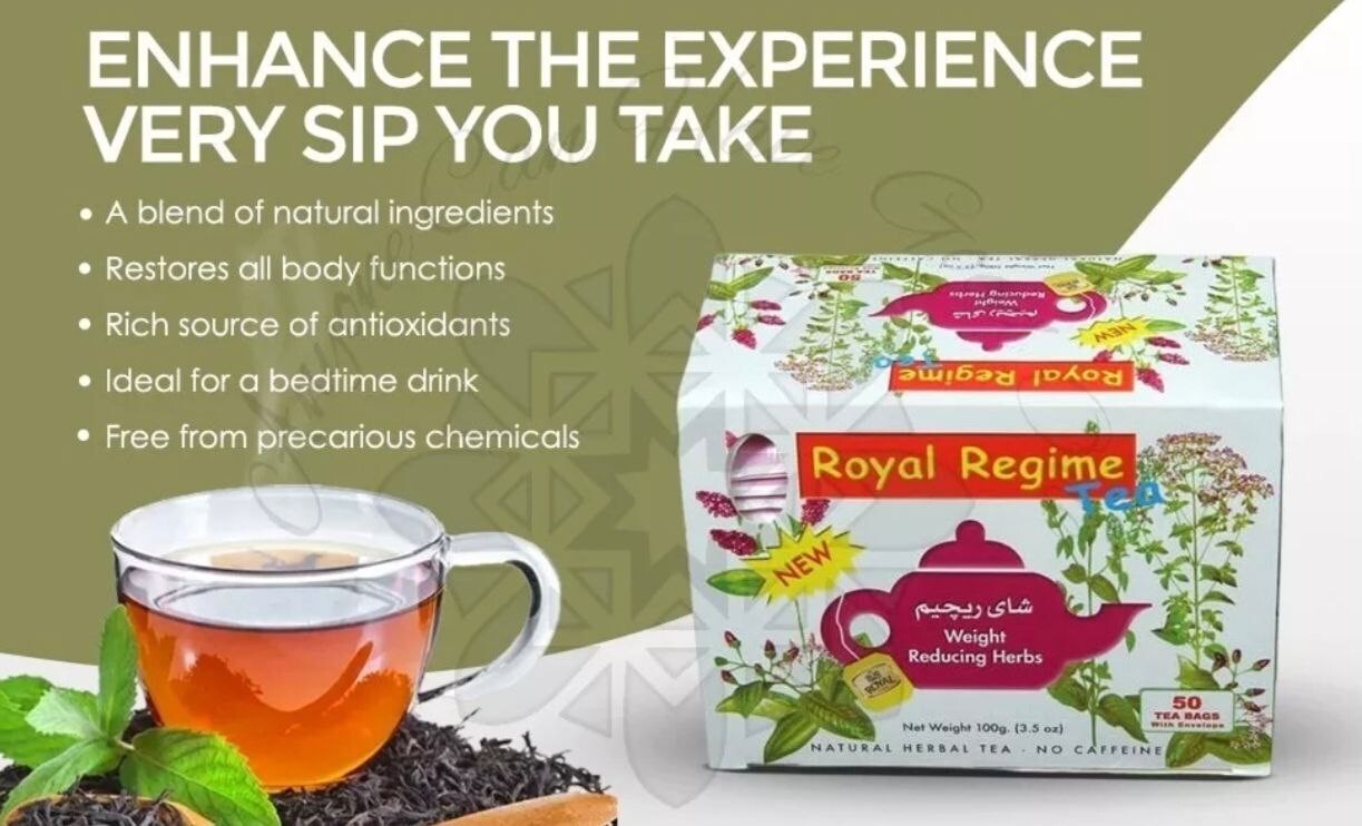 Royal Regime Tea made with Herbs for Weight Loss Slimming,Detox Health شاي رجيم - Home Furniture & DIY:Food &