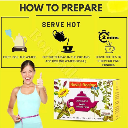 Royal Regime Tea made with Herbs for Weight Loss Slimming,Detox Health شاي رجيم - Home Furniture & DIY:Food &