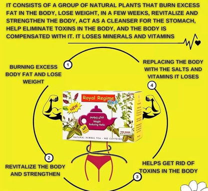 Royal Regime Tea made with Herbs for Weight Loss Slimming,Detox Health شاي رجيم - Home Furniture & DIY:Food &