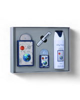 Set of grooming products including a bottle, brush, and other items in a box on a white backgroundArt of Universe – Citrus Aromatic EDP Gift Set 100ml + 20ml + 200ml – Lattafa