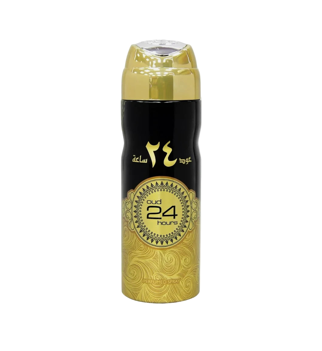 Black and gold bottle with '24' on a white background