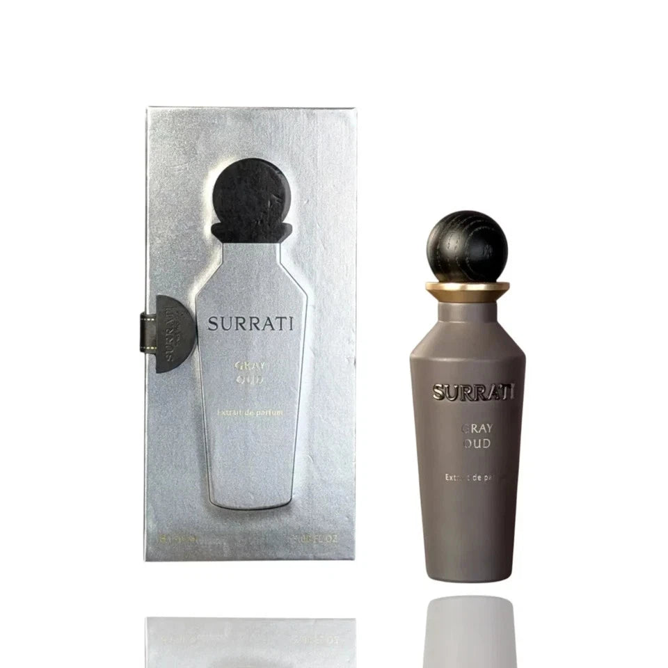 Surrati perfume bottle and packaging on a white background