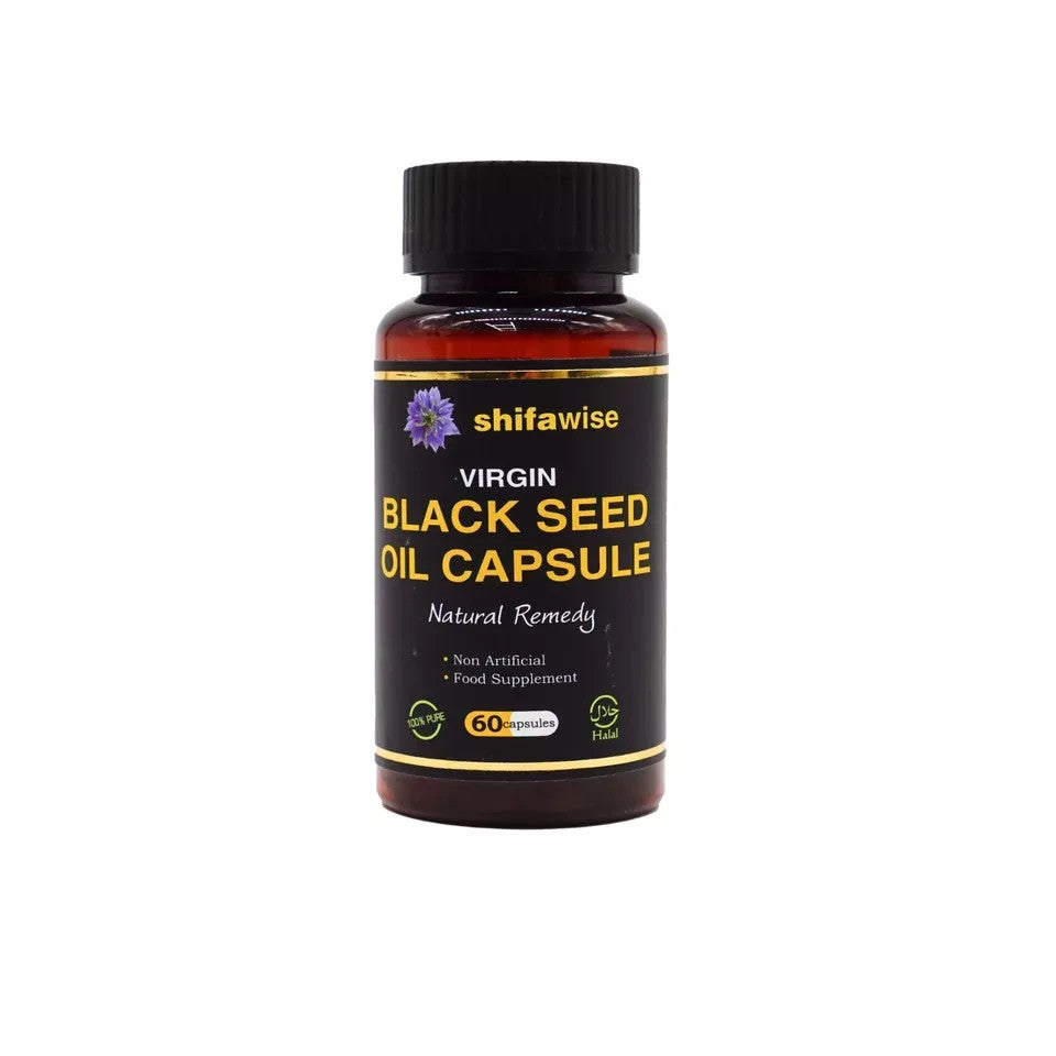 Shifawise Black Seed Range – Capsules 100ml Oil Herbal Shampoo with Black Cumi - Shifawise Virgin Black Seed Oil