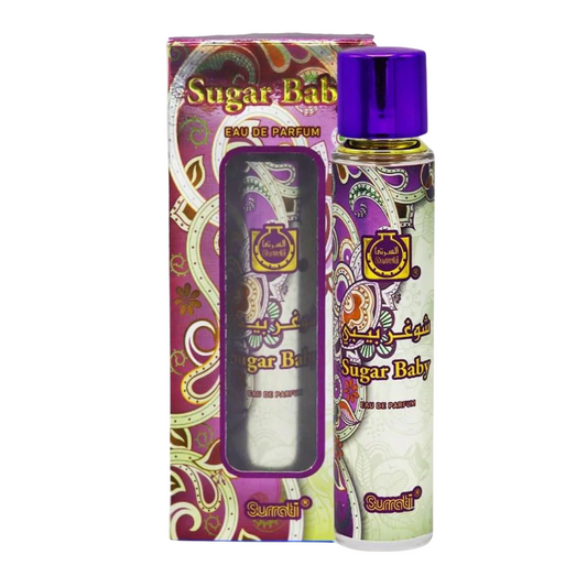 Sugar Baby Eau de Parfum bottle and packaging on a white background