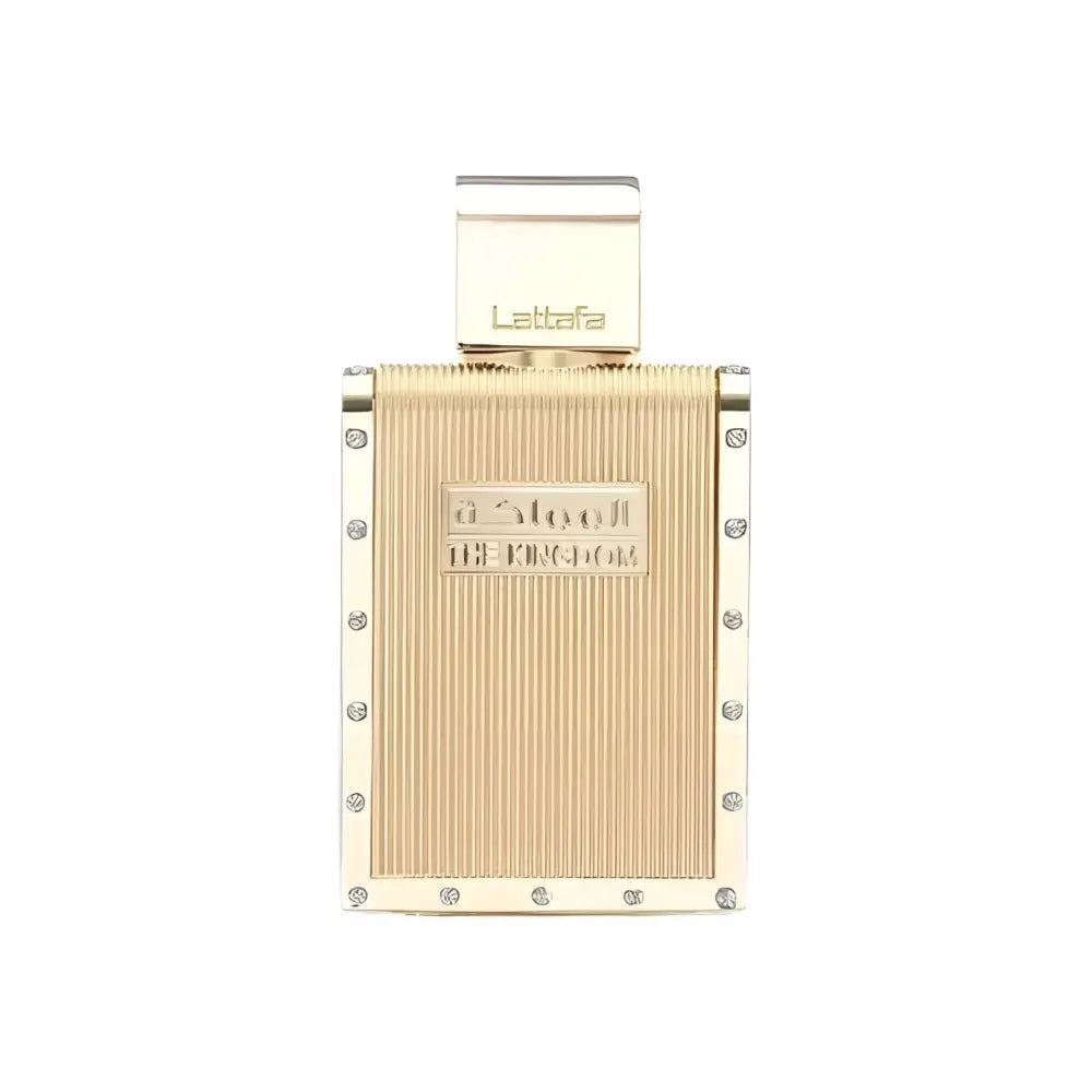 The Kingdom for Men EDP 100ml by Lattafa – oriental aromatic fragrance with sage, tobacco, and tonka bean. Elegant, masculine, and long-lasting.