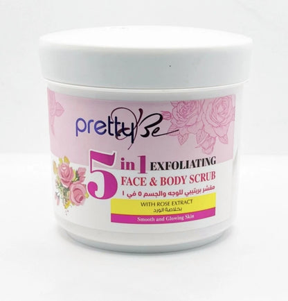 Pretty Be 5 in 1 Rose Face & Body Scrub 500ml