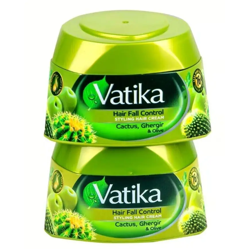 Vatika Hair Cream by Dabur – Natural Care for Every Hair Type (140ml) Vatika - Hair Fall Control (Cacus,Ghergir&Olive)