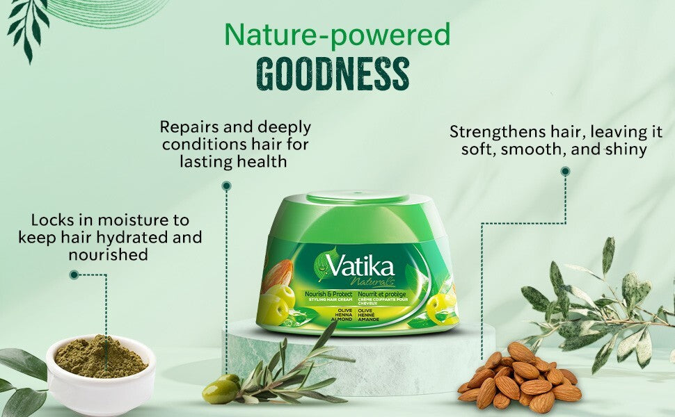 Vatika Hair Cream by Dabur – Natural Care for Every Hair Type (140ml) Vatika - Health & Beauty:Hair Care & Styling:Hair