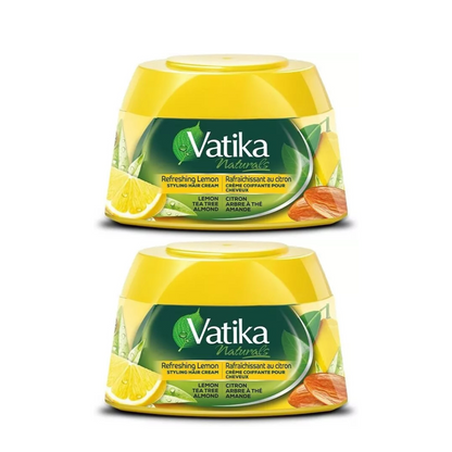 Vatika Hair Cream by Dabur – Natural Care for Every Hair Type (140ml) Vatika - Dandruff Guard(Lemon,Tea Tree &Almond))