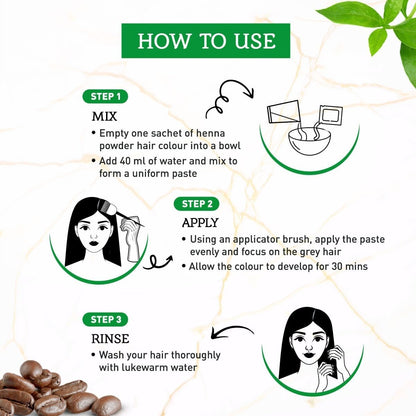 Vatika Henna Hair Colour Powder 60g (6x 10g)– Blackseed or Coffee – Ammonia Free - Health & Beauty:Hair Care &