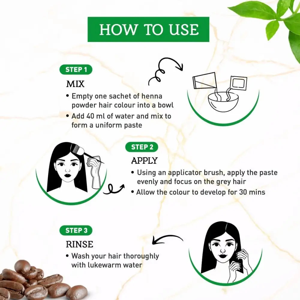 Vatika Henna Hair Colour Powder 60g (6x 10g)– Blackseed or Coffee – Ammonia Free - Health & Beauty:Hair Care &