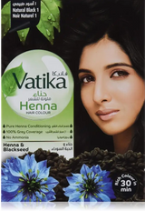 Vatika Henna Hair Colour Powder 60g (6x 10g)– Blackseed or Coffee – Ammonia Free - Vatika Henna Hair Colour Powder 60g